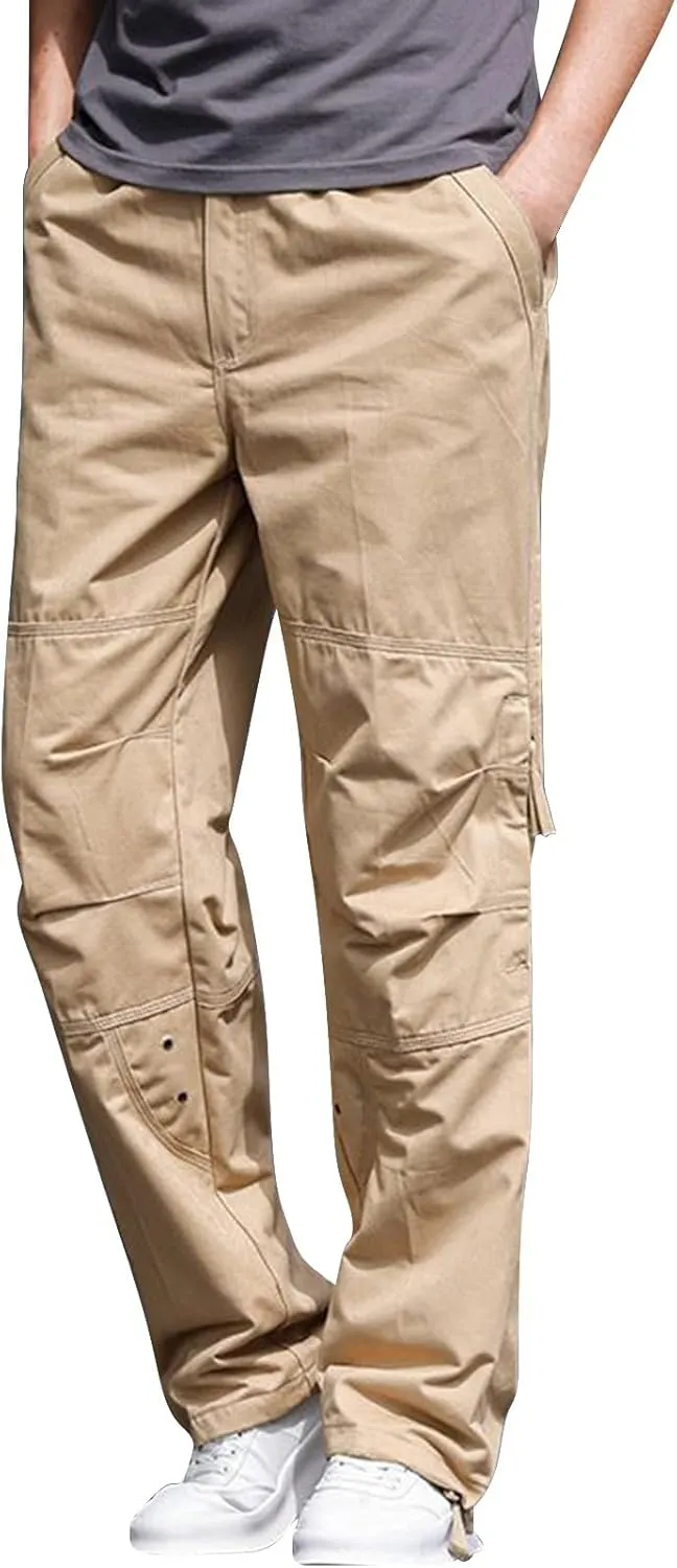 Mens Pants Cargo Joggers Lightweight Cargo Sweatpants Stretch Waistband Workout Joggers Outdoor Athletic Hiking Pants