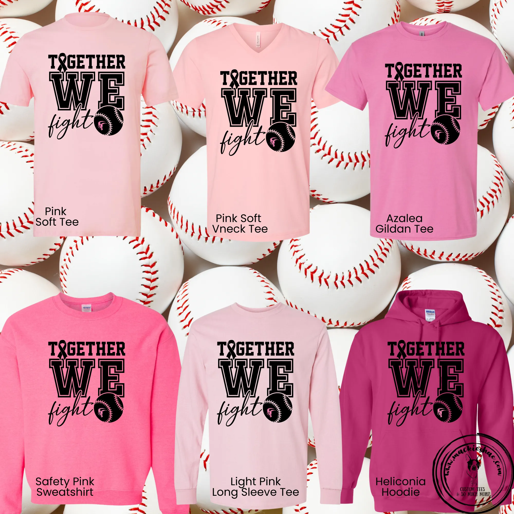 MSHS Baseball- Maverick Baseball Together We Fight Pink Gear