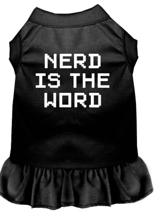 Nerd Is The Word Screen Print Dress Black Xl