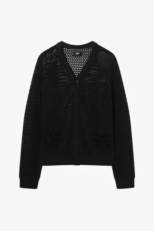 Oversized Weave Knit Cardigan