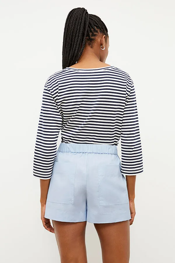 Owen T-Shirt - Striped Pima Cotton :: Navy / Ivory