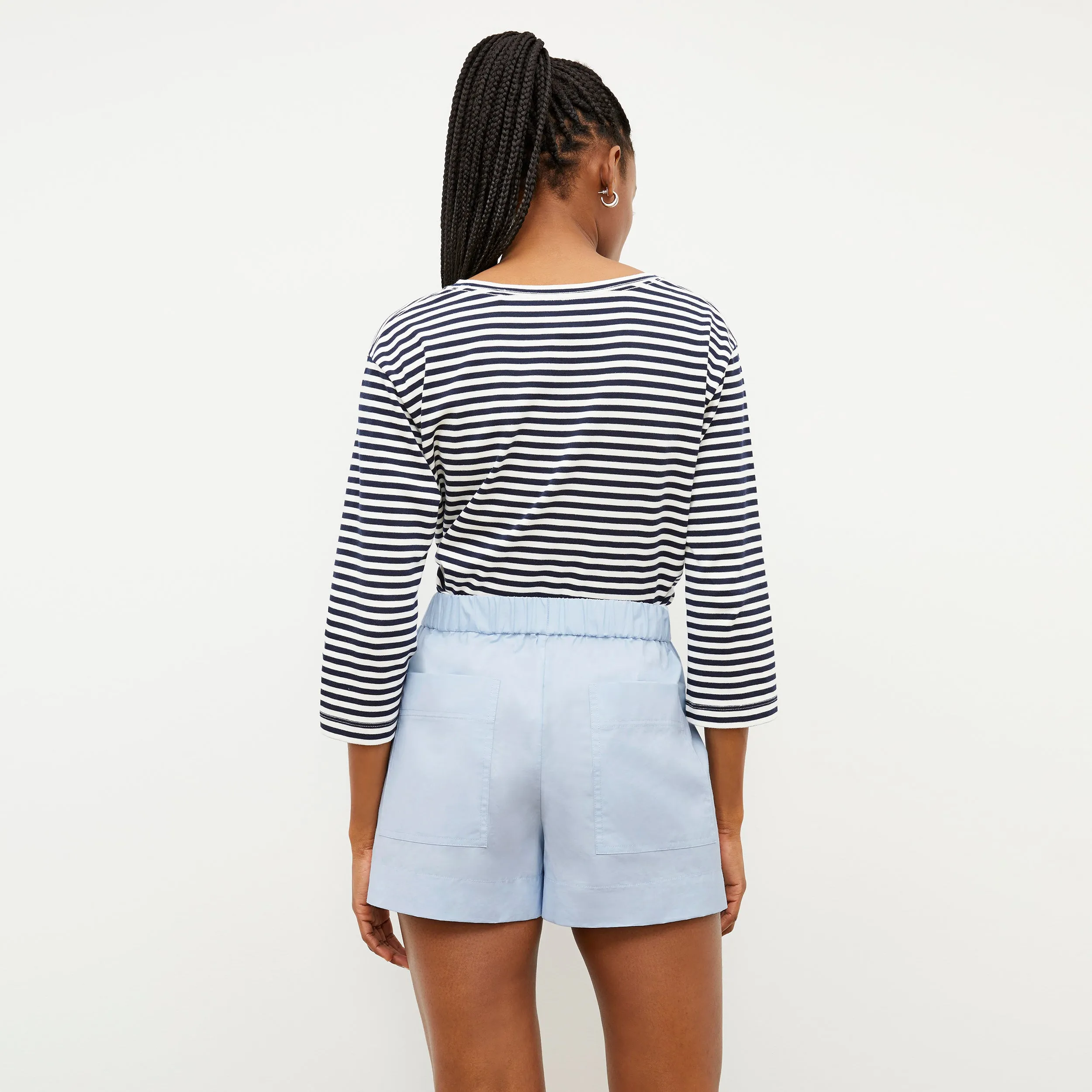 Owen T-Shirt - Striped Pima Cotton :: Navy / Ivory