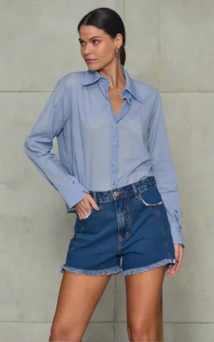 Padua Baby Blue Cotton Shirt
