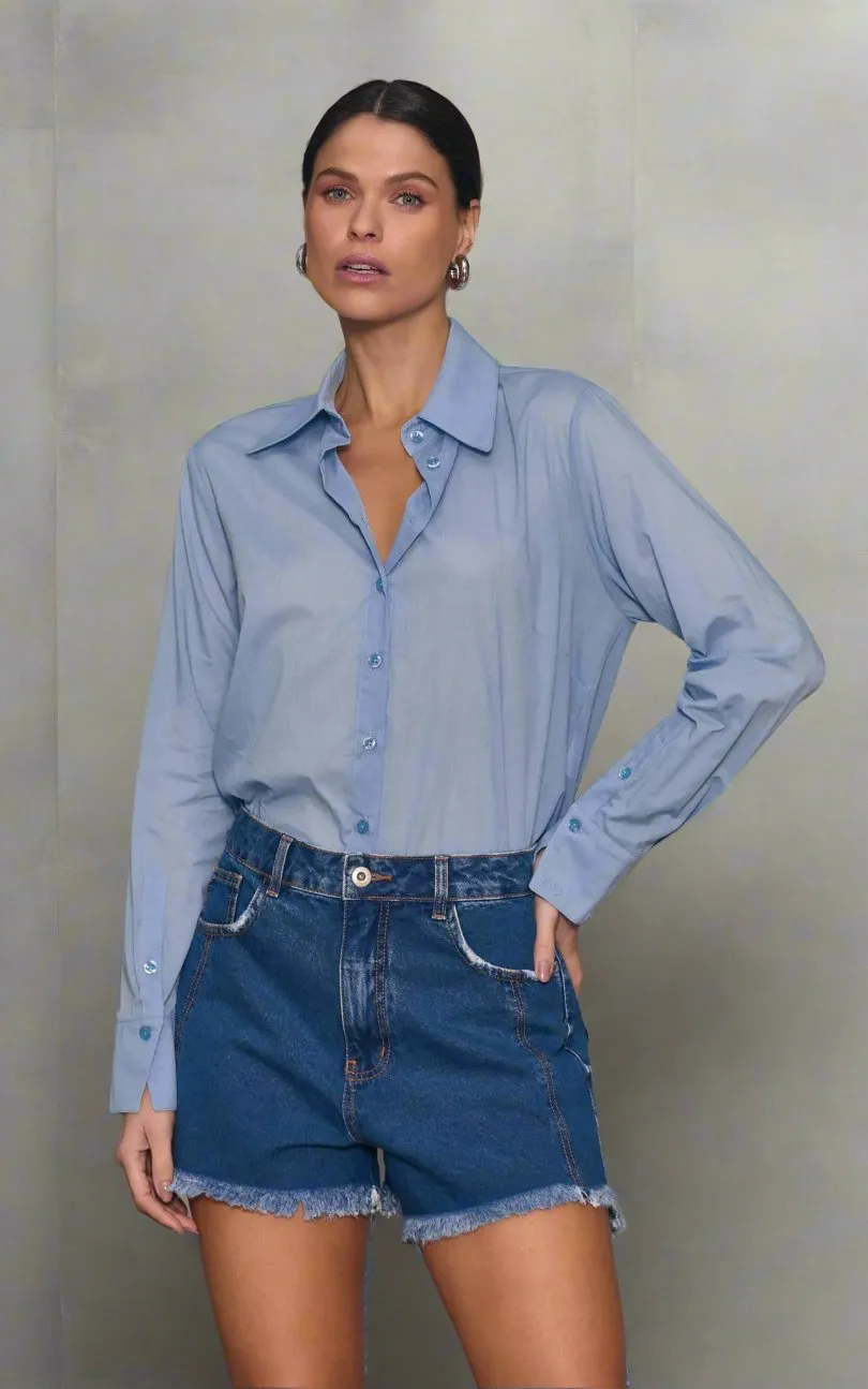 Padua Baby Blue Cotton Shirt