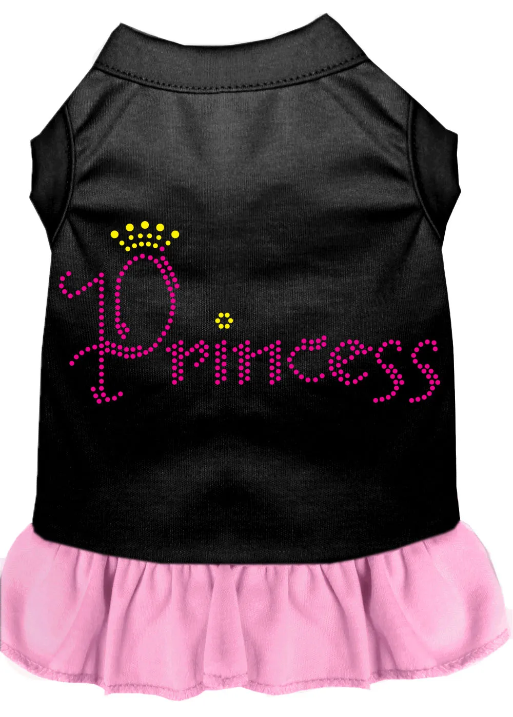 Princess Rhinestone Dress Black With Light Pink Xl