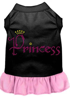 Princess Rhinestone Dress Black With Light Pink Xl
