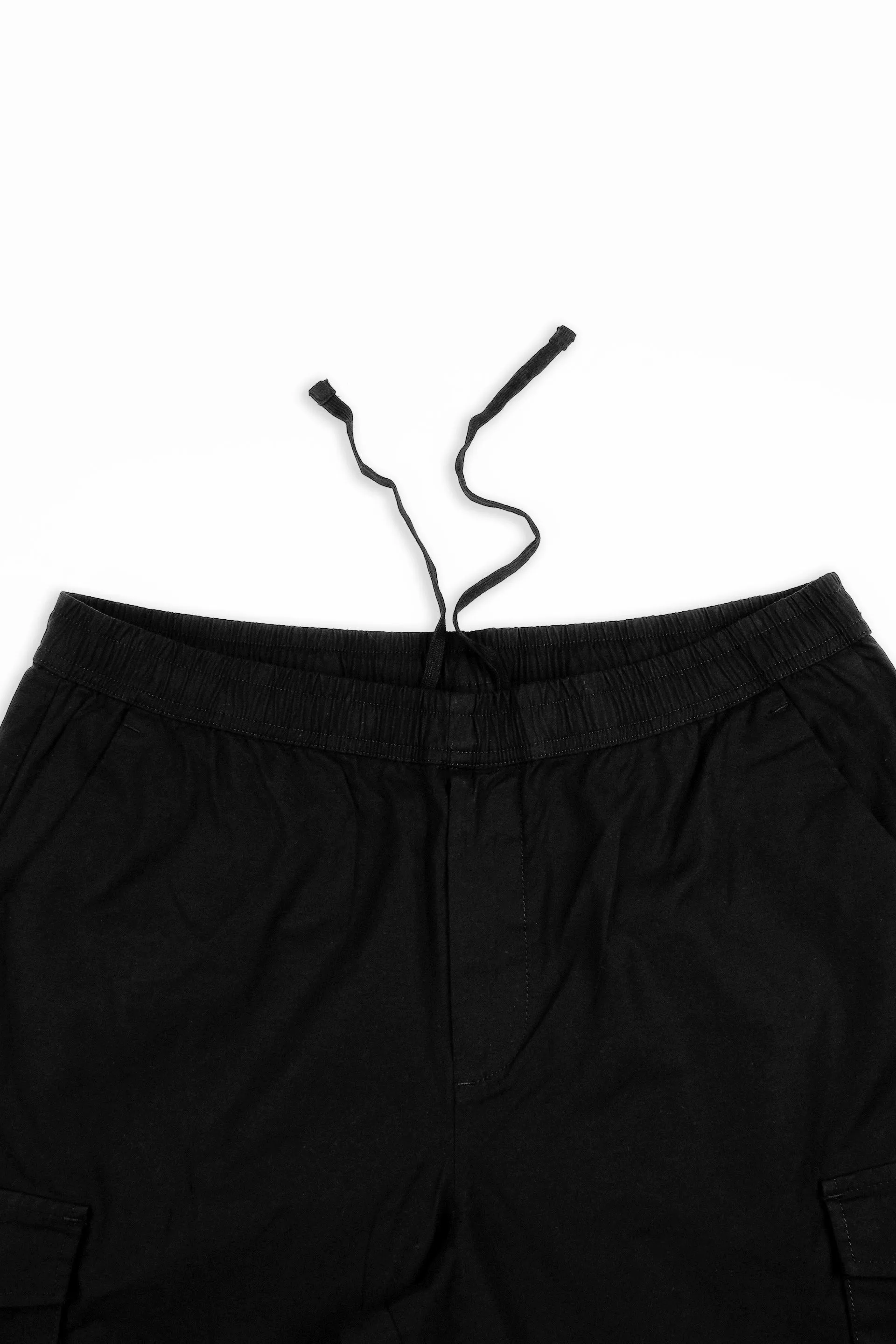 RELAXED LIGHT COTTON JOGGERS IN BLACK