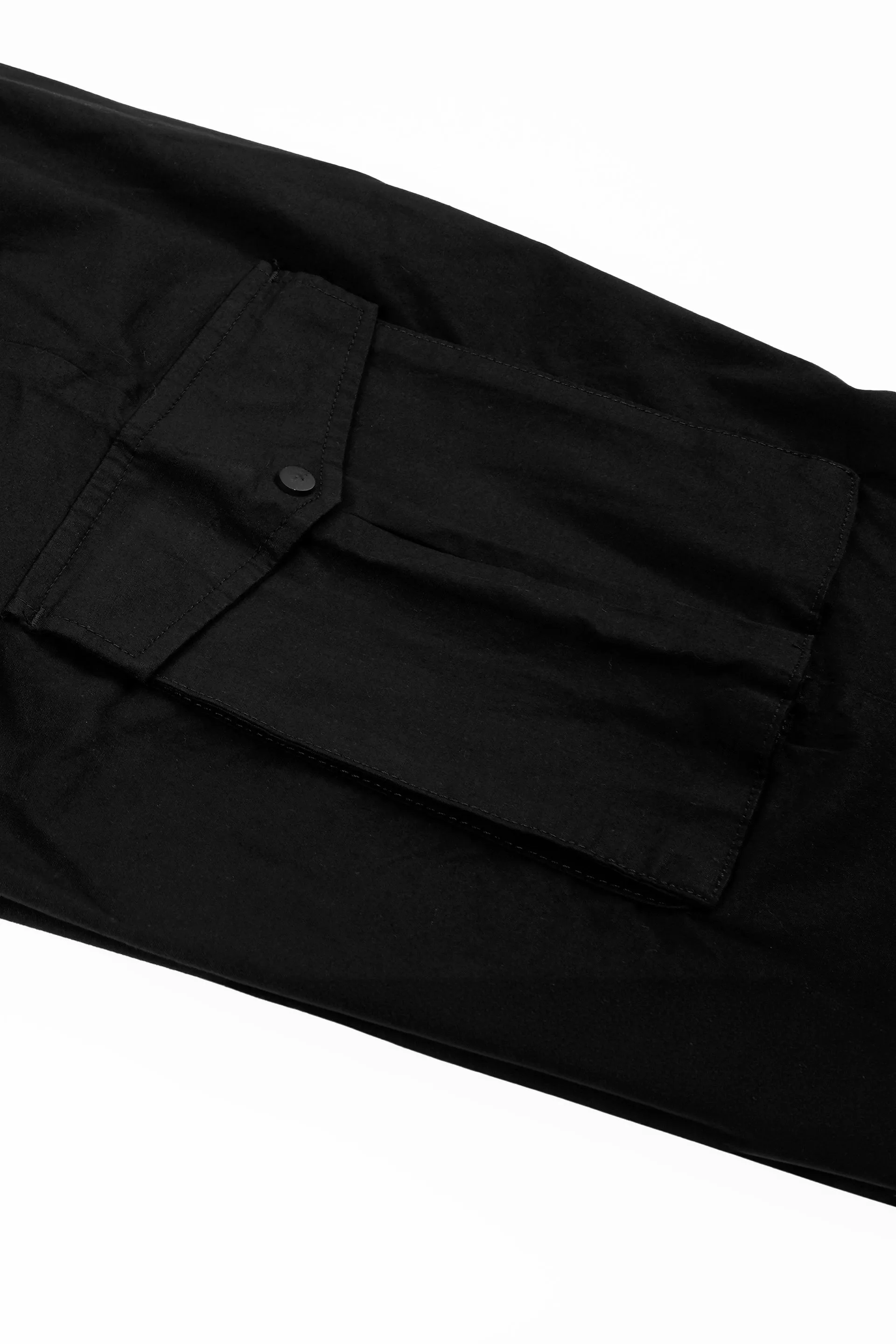 RELAXED LIGHT COTTON JOGGERS IN BLACK