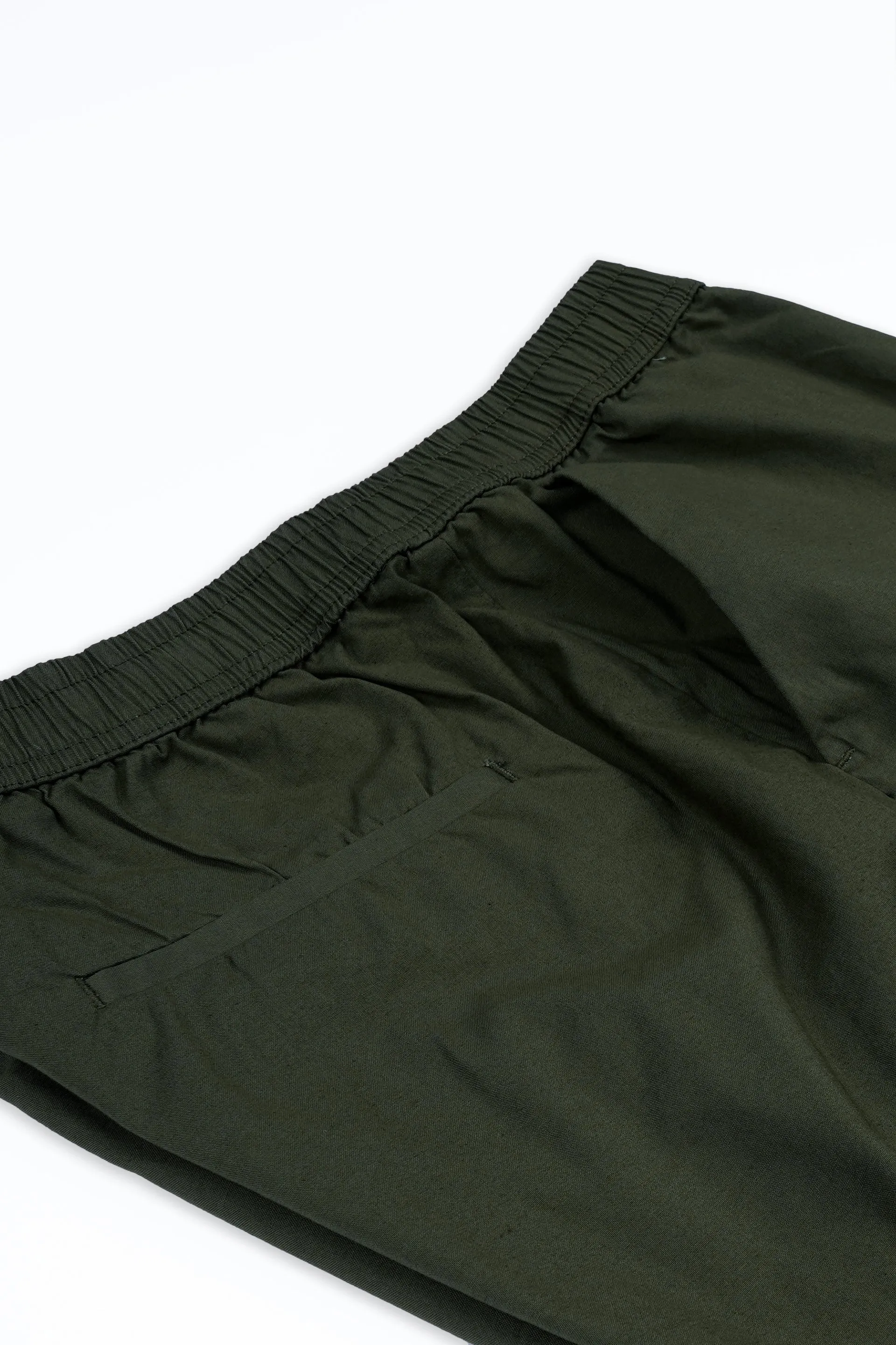 RELAXED LIGHT COTTON JOGGERS IN GREEN