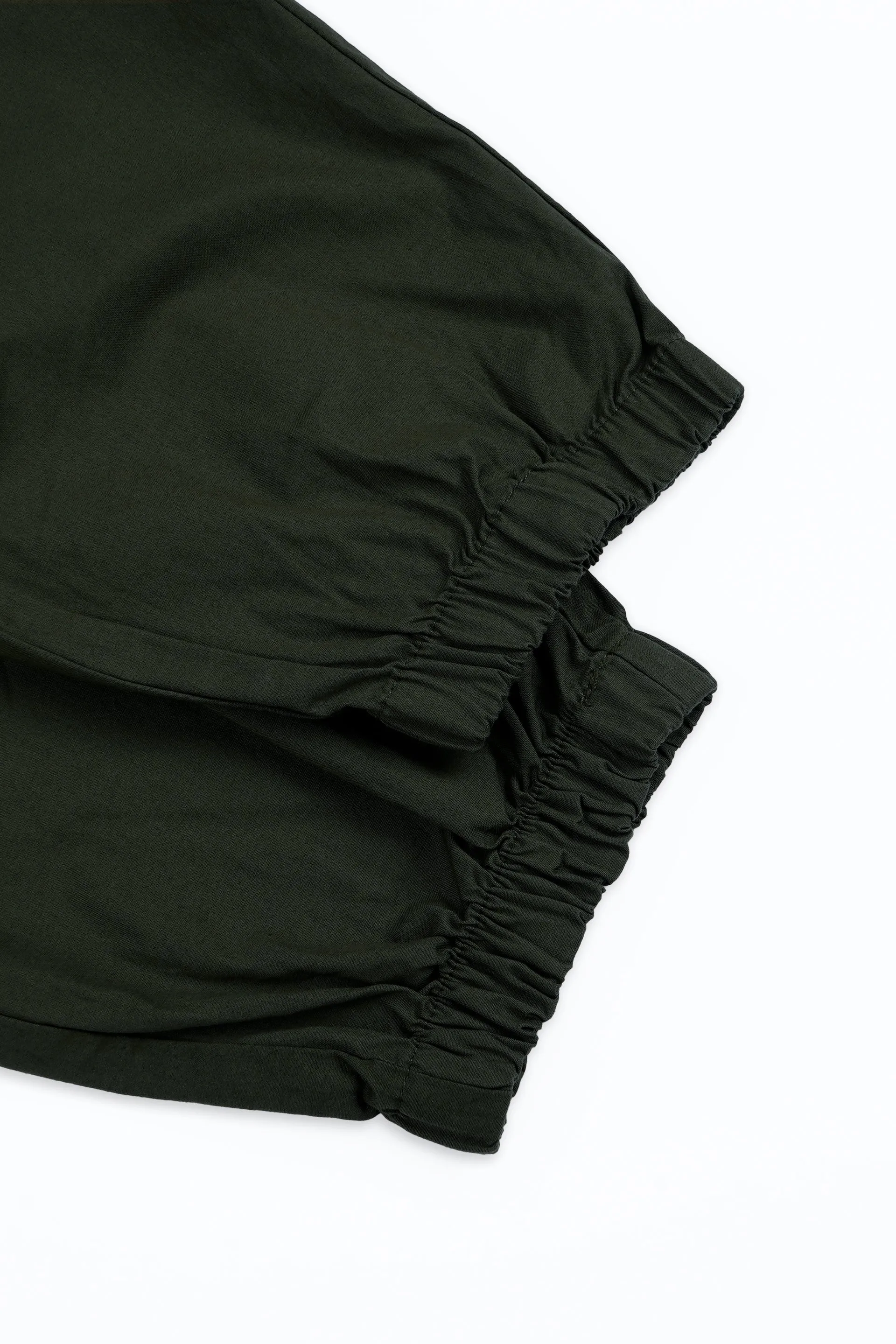 RELAXED LIGHT COTTON JOGGERS IN GREEN
