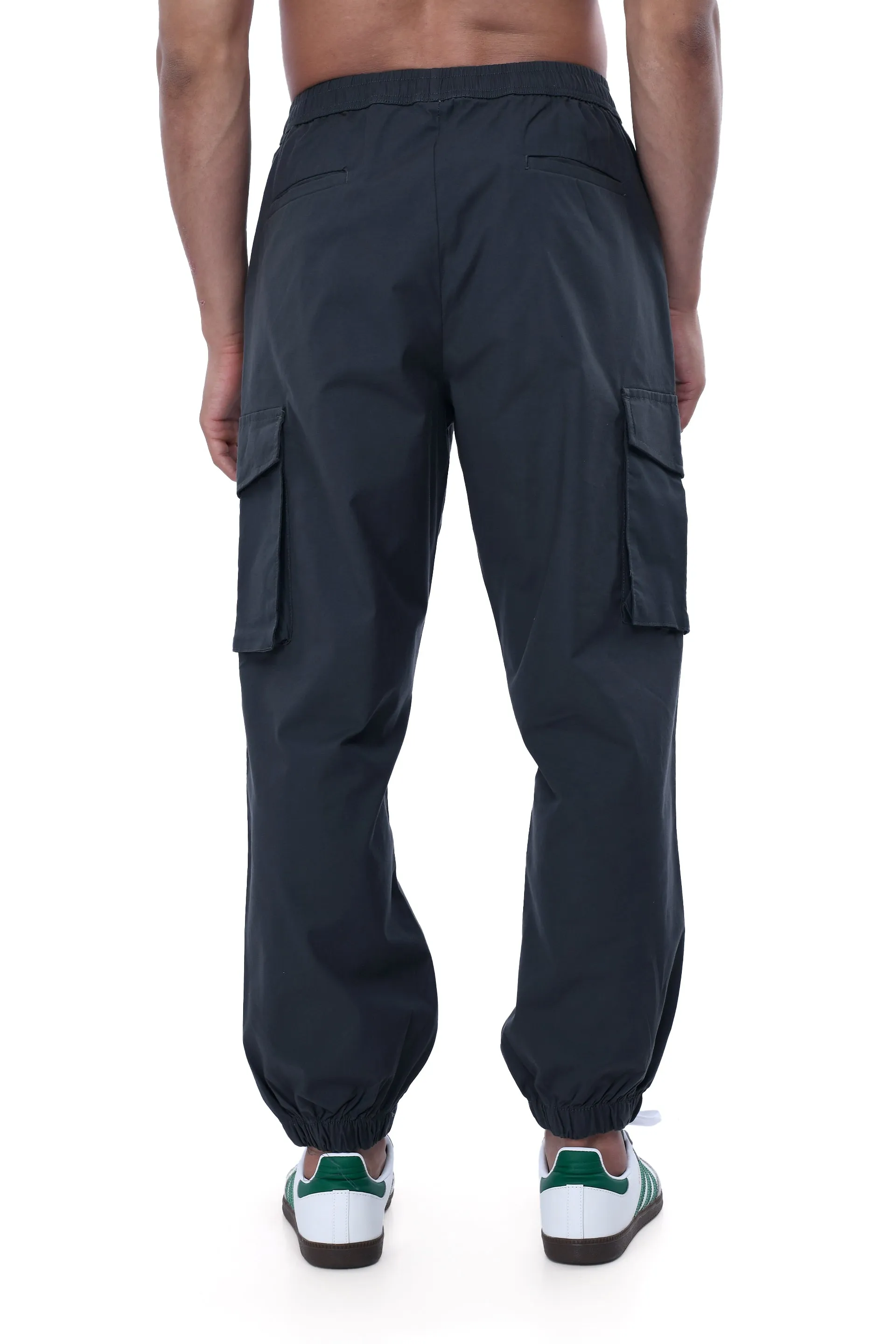RELAXED LIGHT COTTON JOGGERS IN GREY