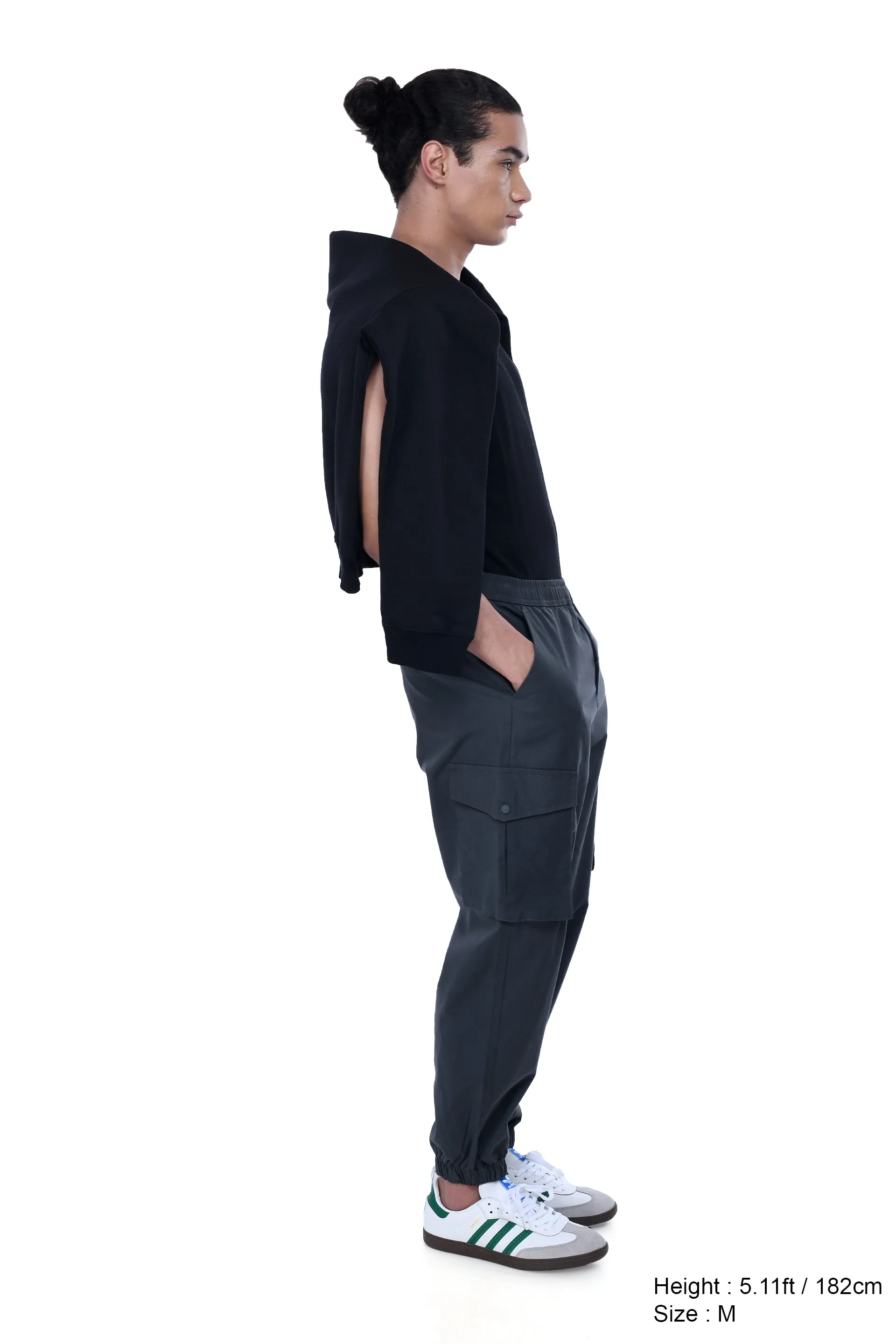 RELAXED LIGHT COTTON JOGGERS IN GREY