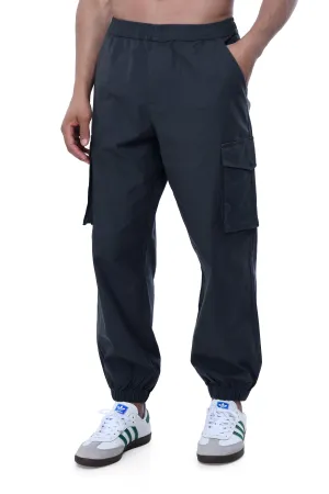 RELAXED LIGHT COTTON JOGGERS IN GREY