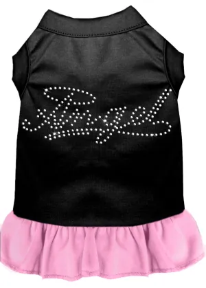 Rhinestone Angel Dress Black With Light Pink Xxl