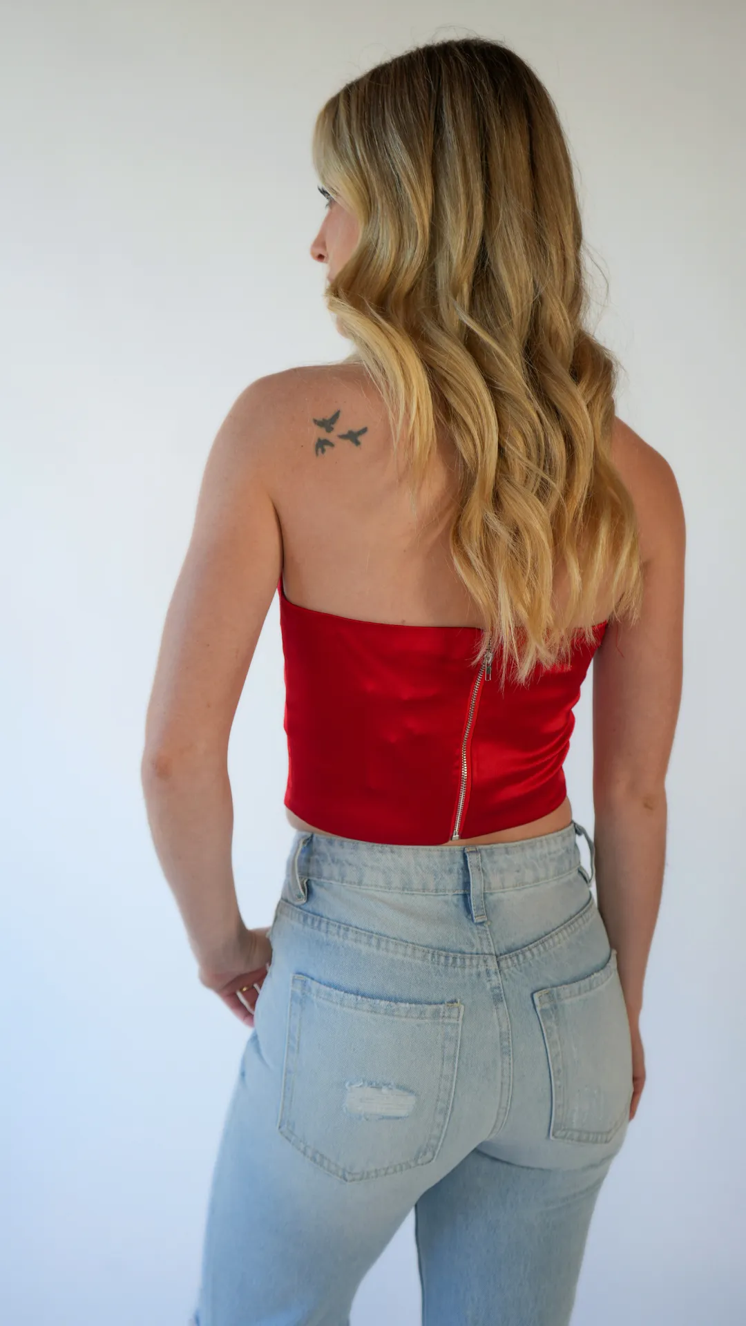 Satin Bustier Top