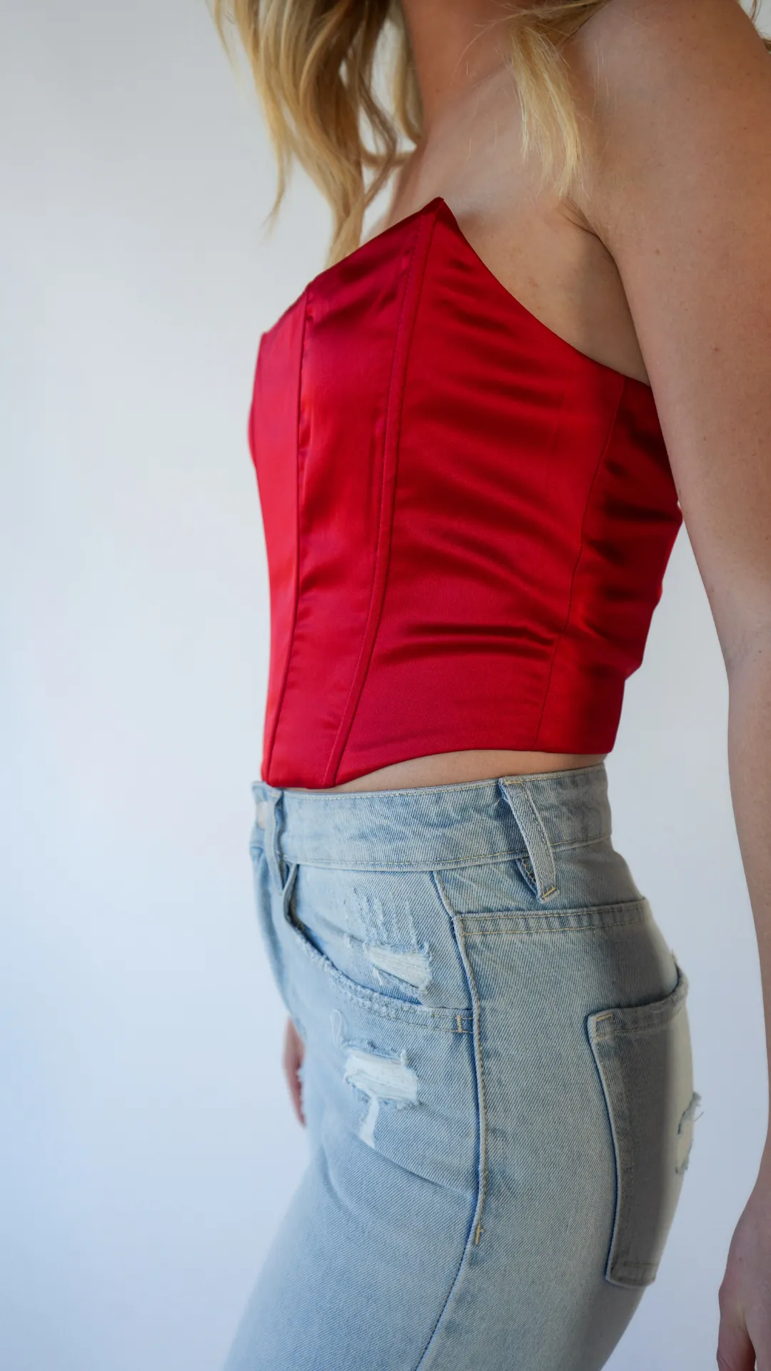 Satin Bustier Top
