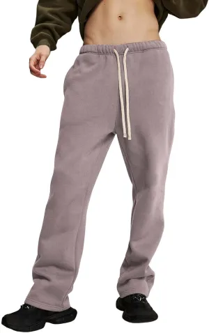 Straight Leg Sweatpants Men Plain Athletic Pants Open Bottom Casual Relaxed Fit Fall Trousers Baggy Gym Track Pants