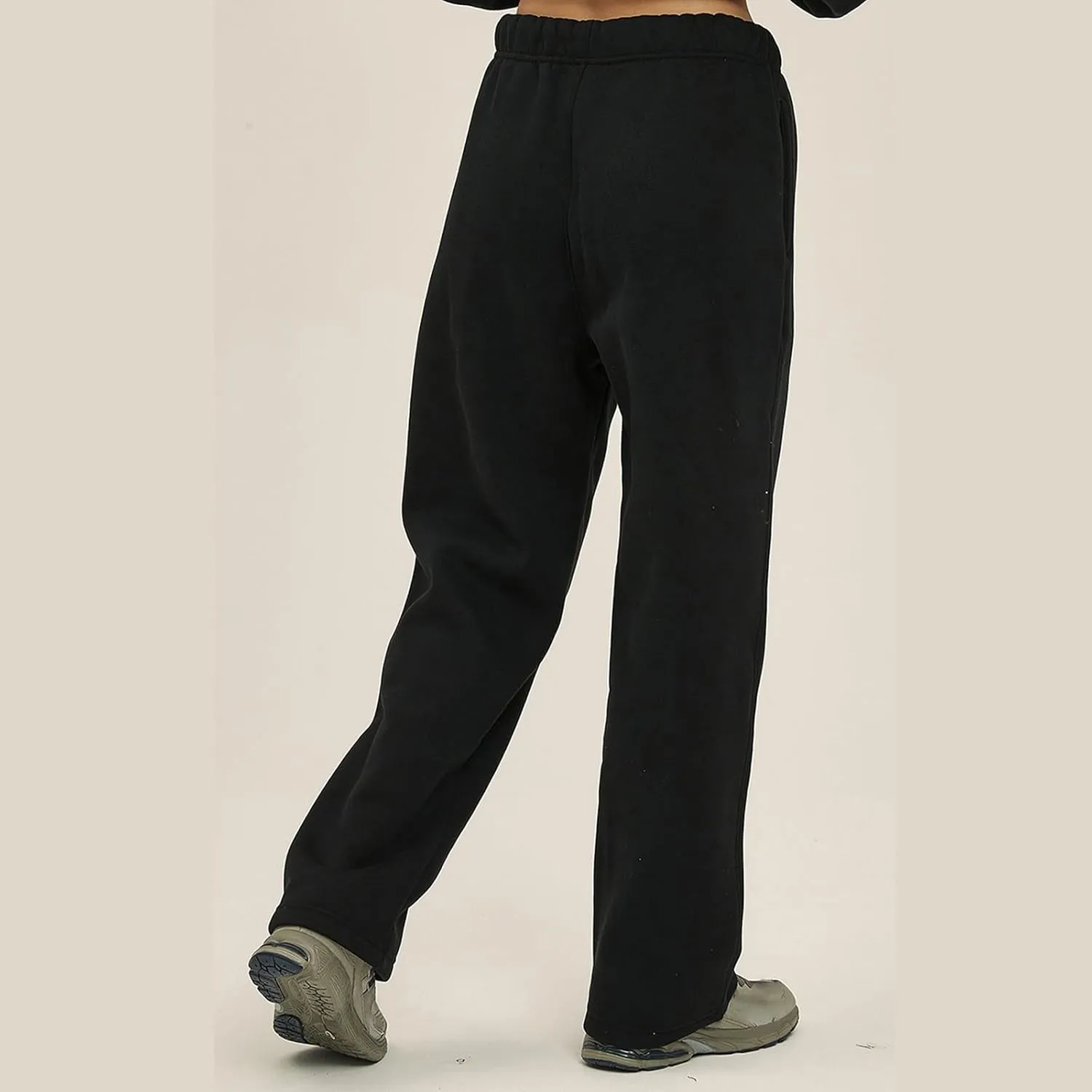 Straight Leg Sweatpants Men Plain Athletic Pants Open Bottom Casual Relaxed Fit Fall Trousers Baggy Gym Track Pants