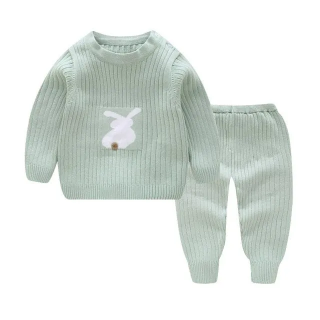 Trendy Winter Infant Boys Girls Sweaters Suit  Boutique Knitted Baby Sets Wholesale
