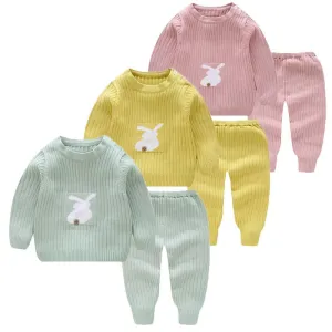 Trendy Winter Infant Boys Girls Sweaters Suit  Boutique Knitted Baby Sets Wholesale