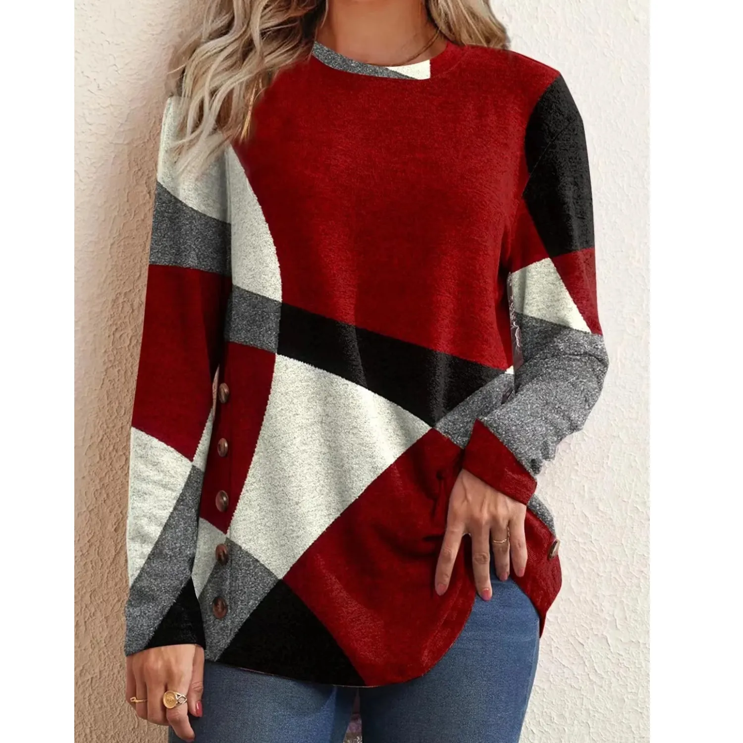 Trui met Geometrische Print