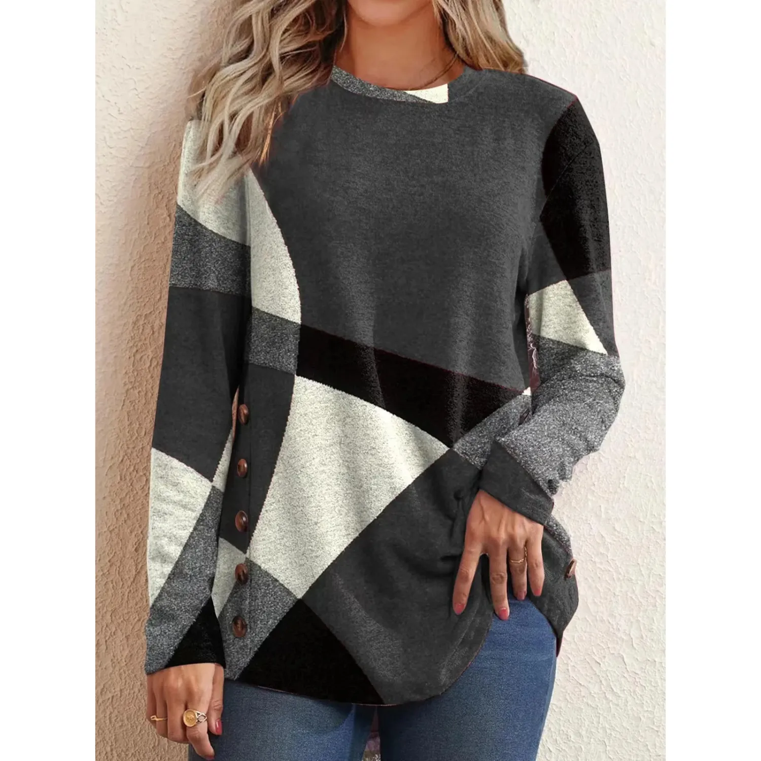 Trui met Geometrische Print