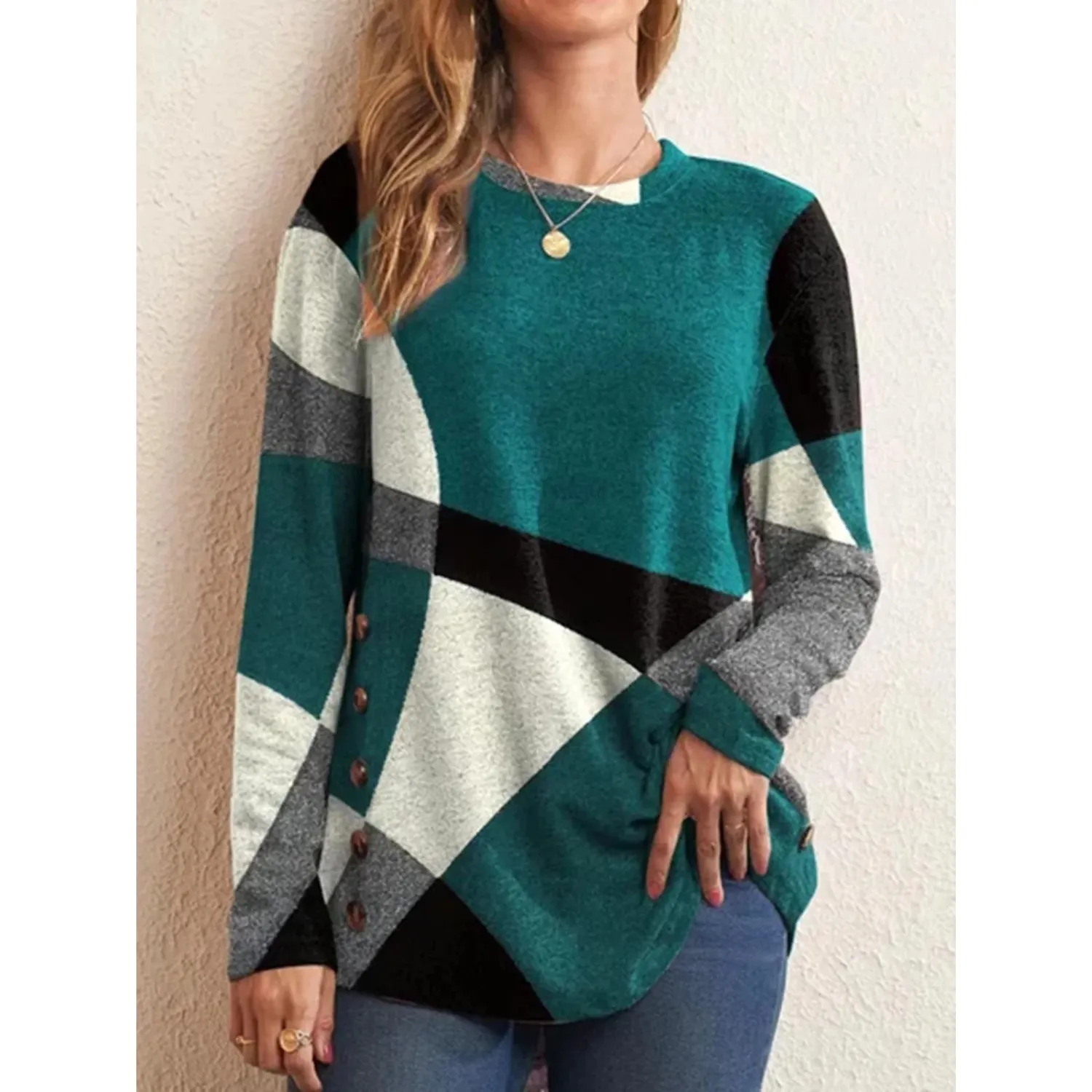 Trui met Geometrische Print