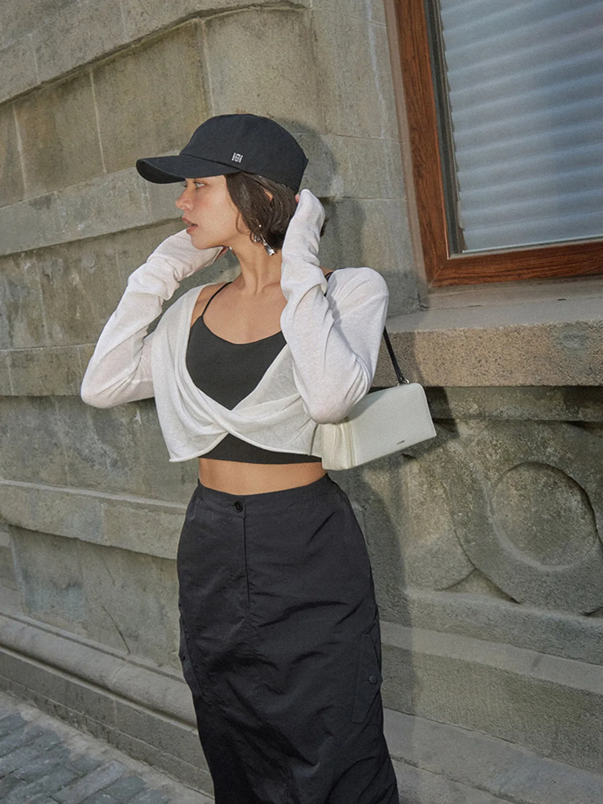 Twist Cover Up Trendy Crop Knit Top