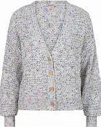 Viki V-Neck Open-Knit Cardigan in Multicolor - EsQualo SP2307019