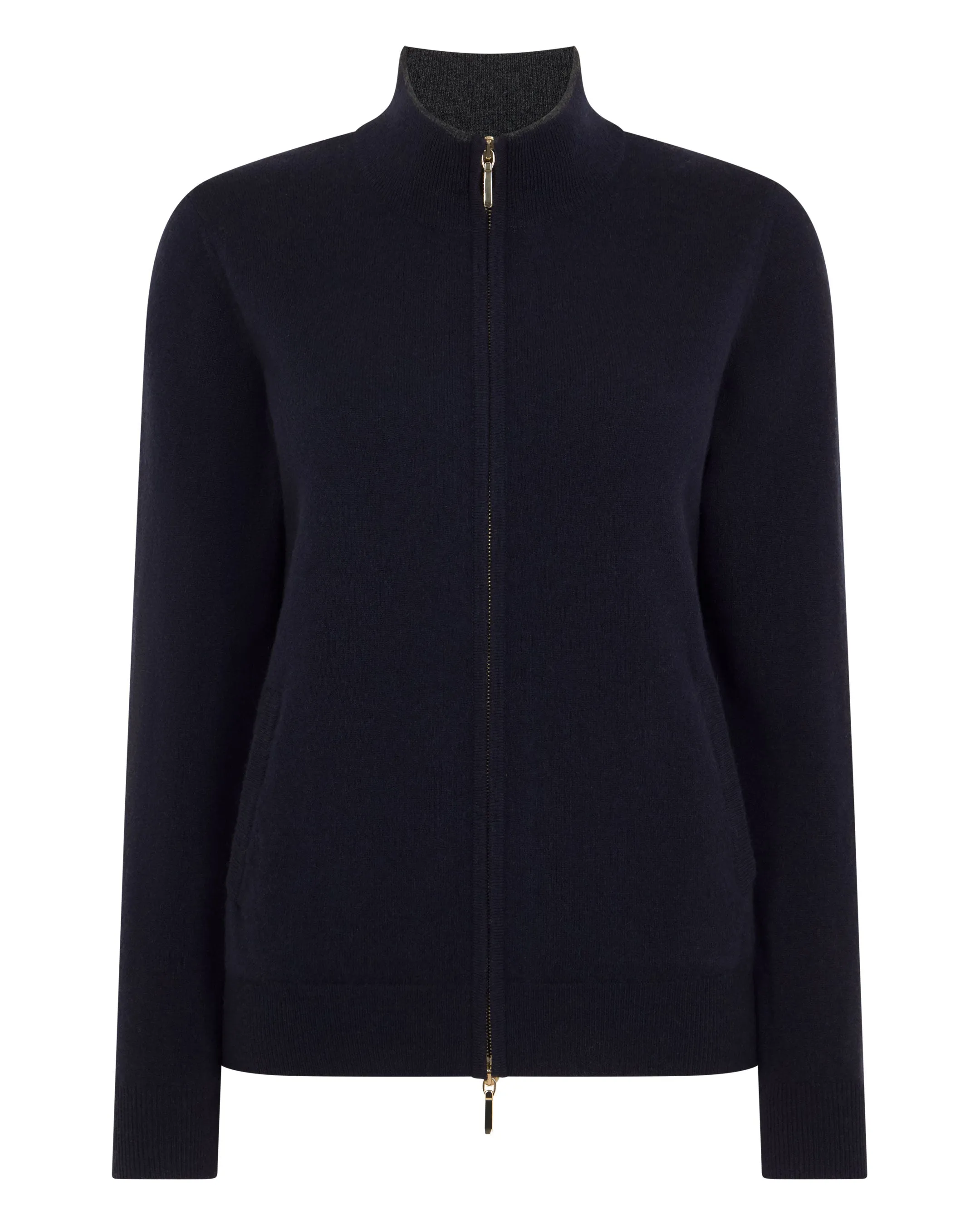 Women's Alisa Full Zip Cashmere Cardigan Navy Blue