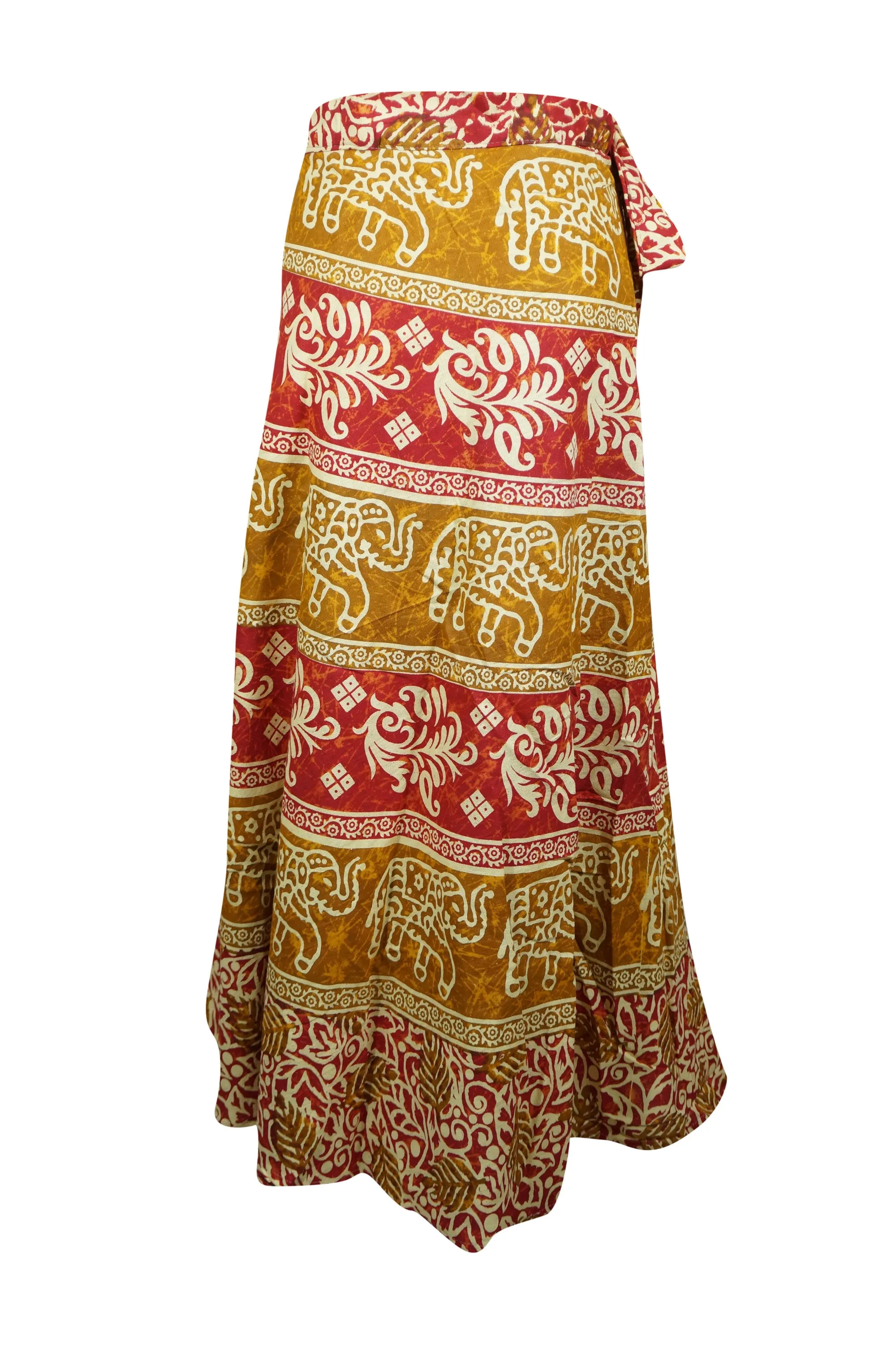 Womens Wrap Around Skirts, Terracotta Red Cotton Skirt, Summer Skirts One size