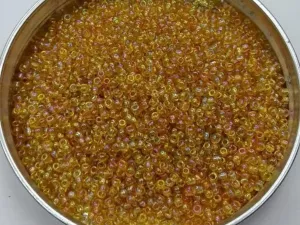 Yellow Rainbow Round Rocaille Glass Seed Beads- 2 mm (Wholesale)